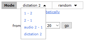 dictation with the Italian numbers